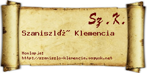 Szaniszló Klemencia névjegykártya